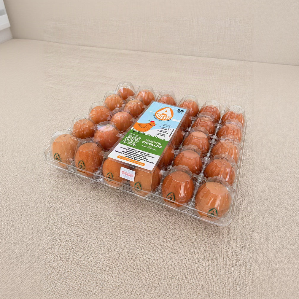 Huevos Criollos Medianos – 1 Bandeja (30 unidades)